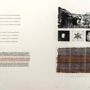 Page from An Leabhar Mor – The Great Book of Gaelic a Blind Embossing by the Artist Silvana McLean