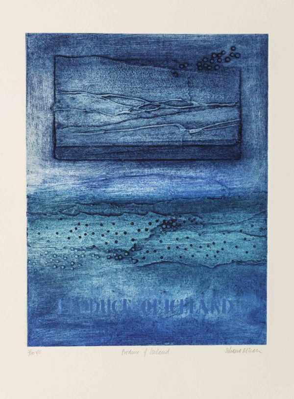 Produce of Iceland a Collagraph by the Artist Silvana McLean