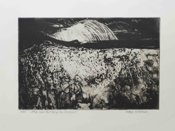 Storm over the Fort of the Strangers a Polymer Photogravure by the Artist Andrew McMorrine