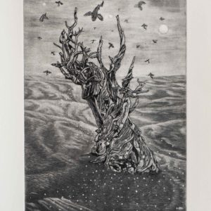 The Long Walk a Etching by the Artist Ade Adesina